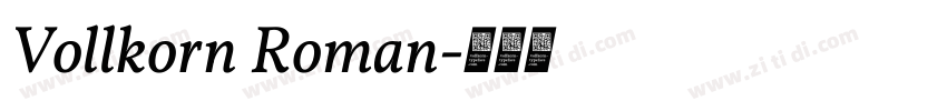 Vollkorn Roman字体转换